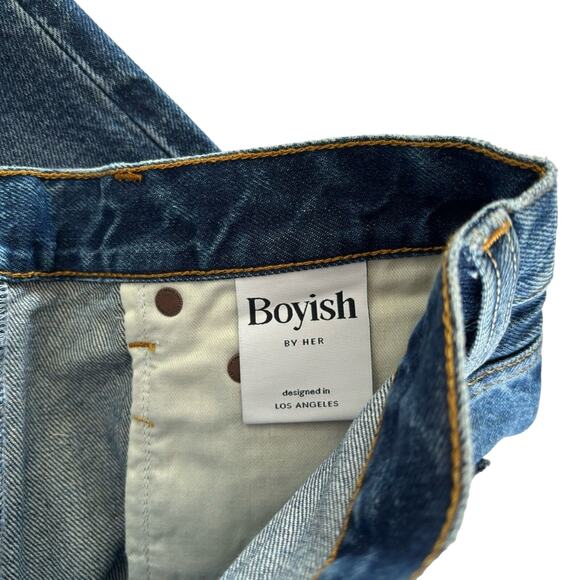 Boyish The Monty Miss Julie Blue High Rise Relaxed Denim Shorts Size 27 NWT - Picture 3 of 10